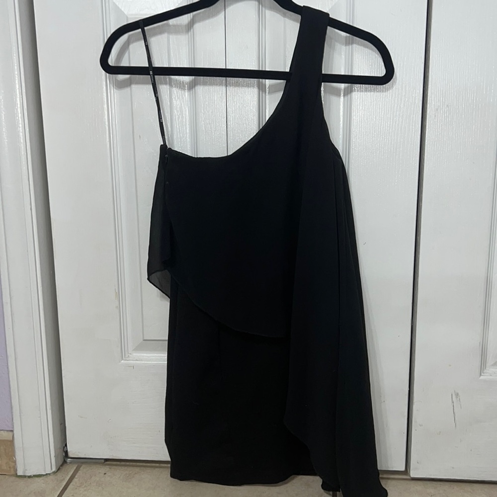 Fitted Dress With Sheer Overlay